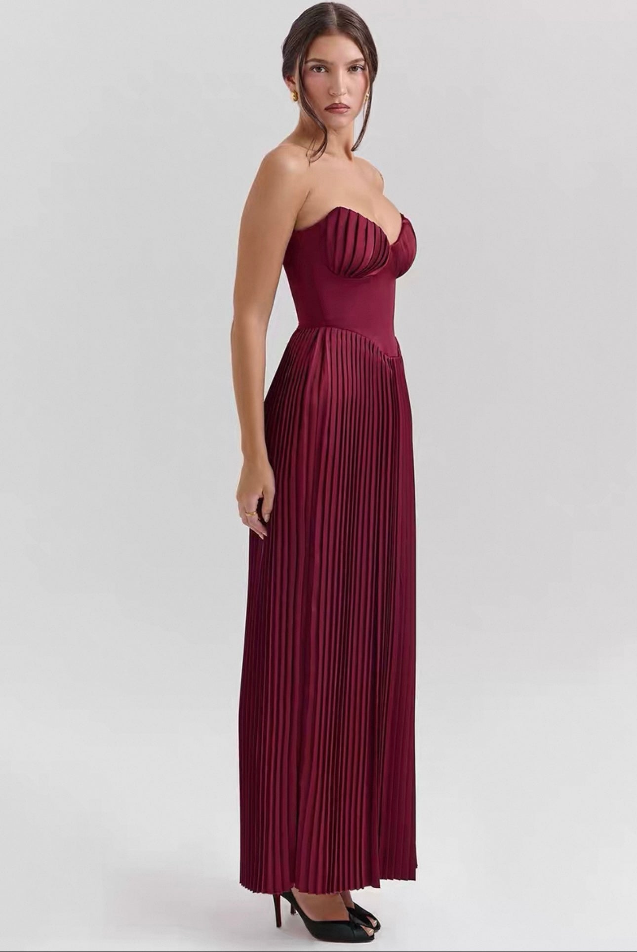 Ocean Beauty French Shell-shaped Bra Skirt Sexy and Elegant Pleated Long Dress Dress