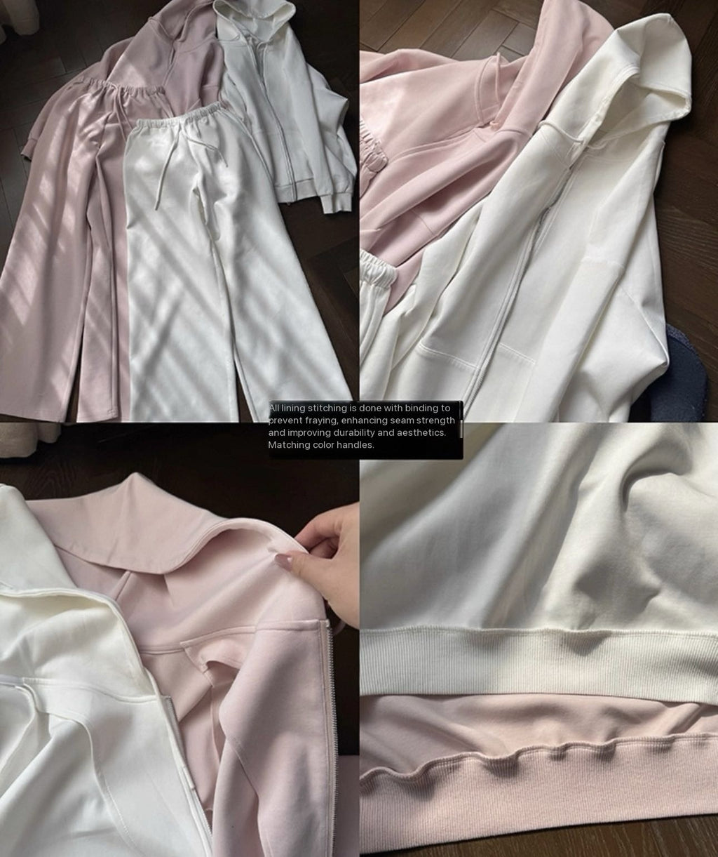 Airport Chic Tracksuit Set – Pink & White