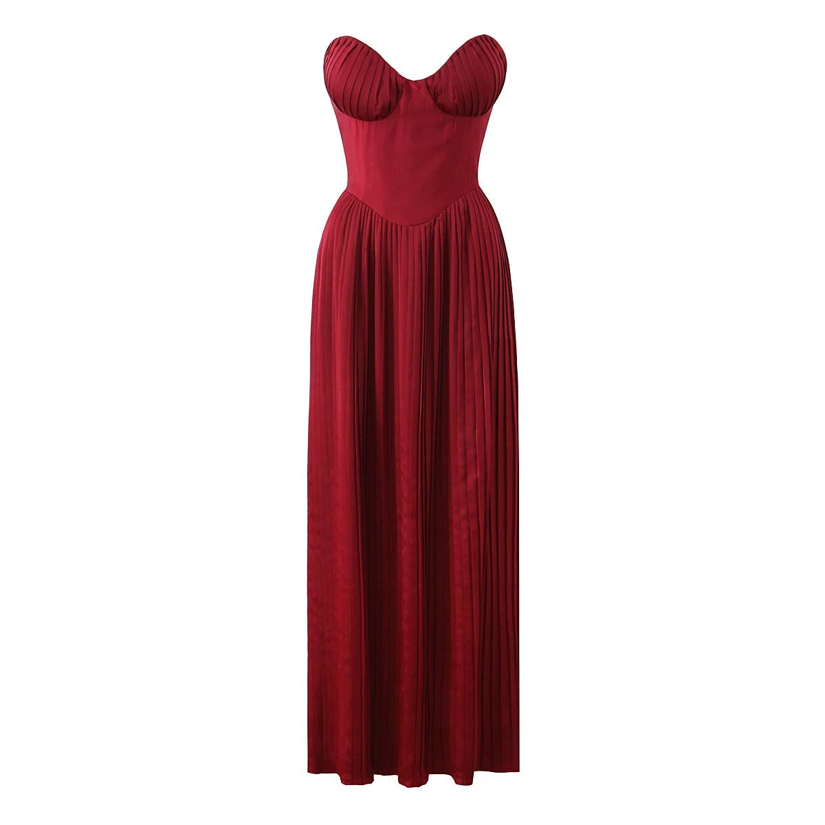 Ocean Beauty French Shell-shaped Bra Skirt Sexy and Elegant Pleated Long Dress Dress