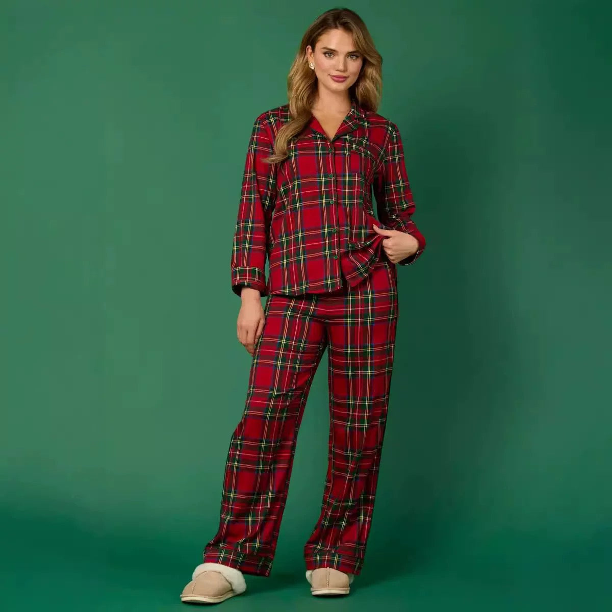 Christmas Pajama Set Collection – Cozy Candy Cane, Velvet Santa & Classic Plaid Holiday PJs