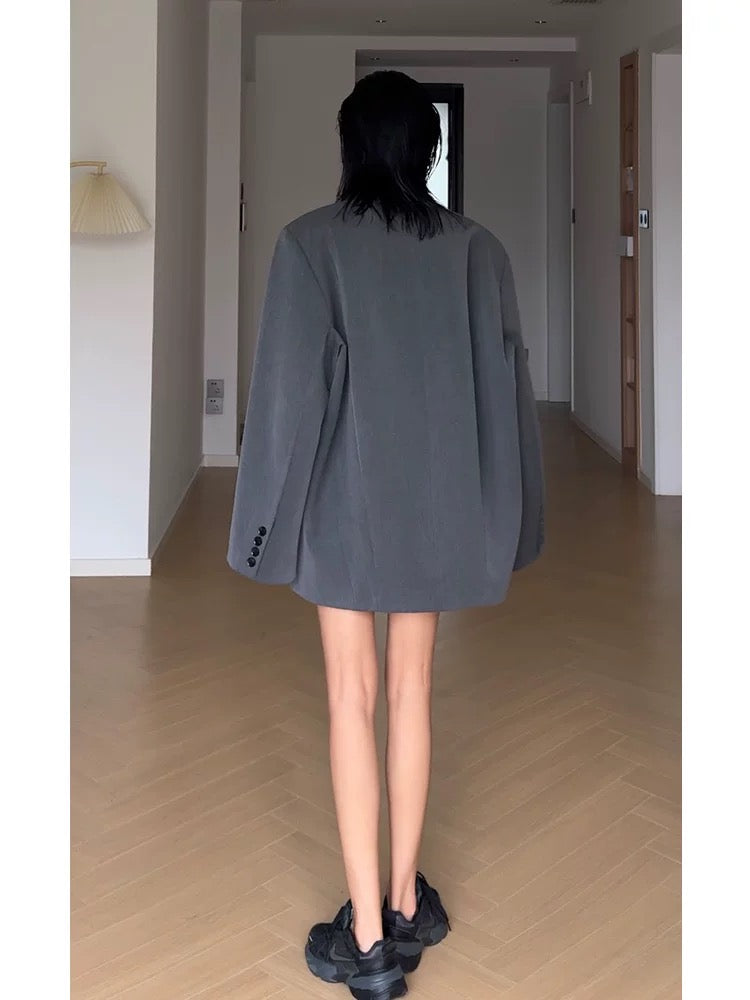Oversized Grey Blazer – Timeless Everyday Layer
