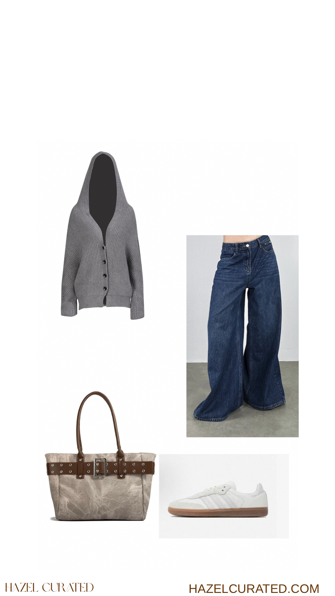 Dark Blue Oversized Jeans – Women’s High-Waisted Wide-Leg Denim