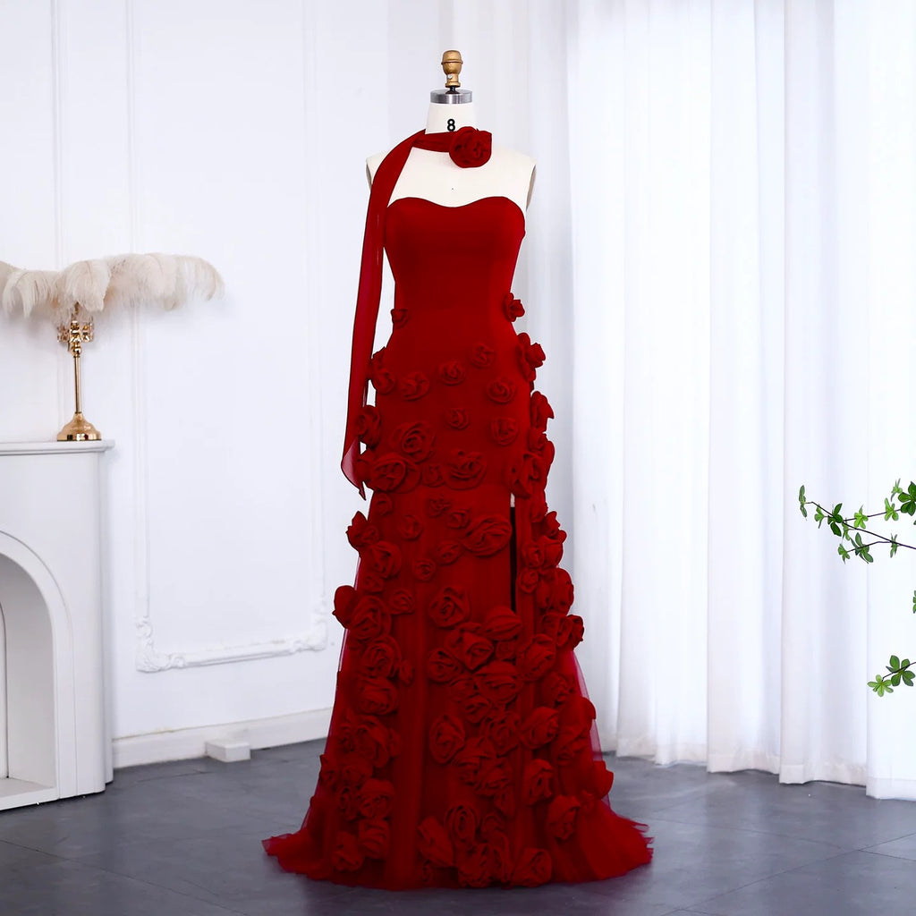 Pink 3D three-dimensional flower mesh fishtail evening dress

Party, banquet, performance, dress



Description