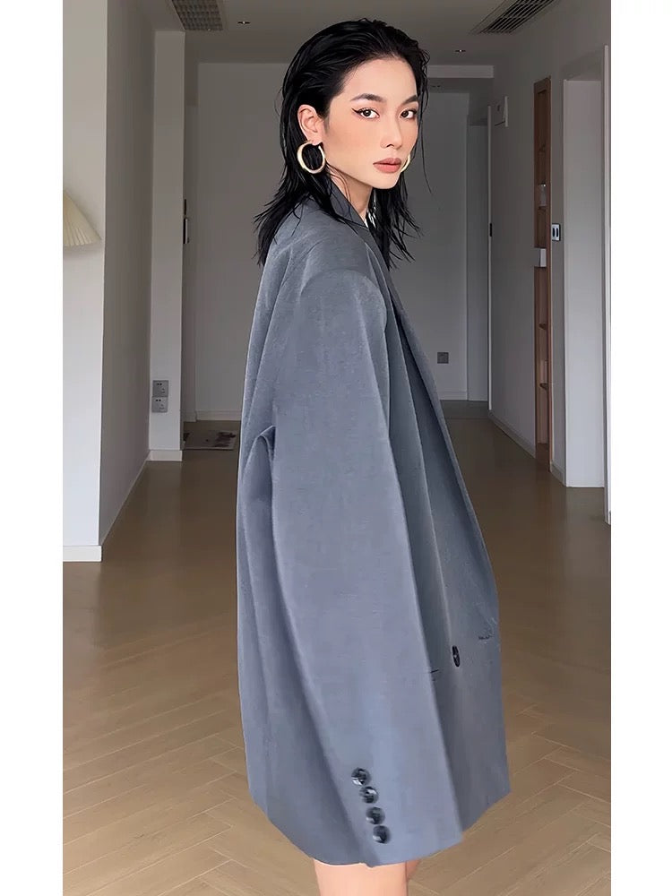 Oversized Grey Blazer – Timeless Everyday Layer