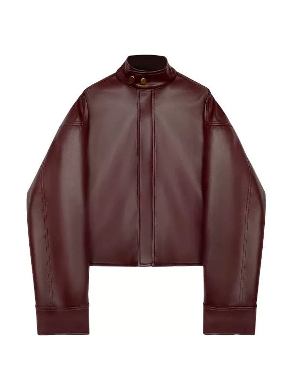 Women’s Burgundy Leather Jacket – Timeless Fall & Winter Staple