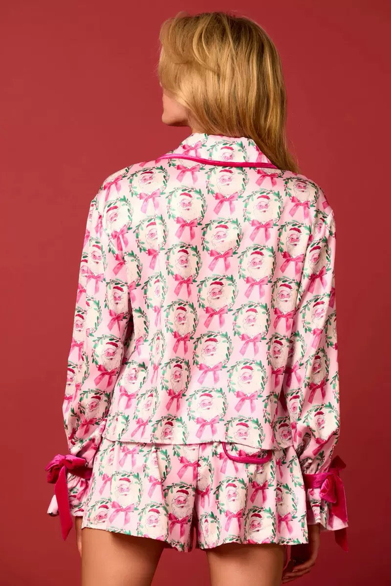 Holiday Ribbon & Santa Pajama Set – Hazel Curated Christmas Edition
