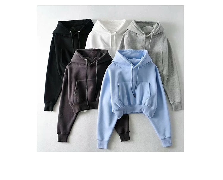 Women’s Comfy Crop Hoodie & Bottoms Sweatsuit Set