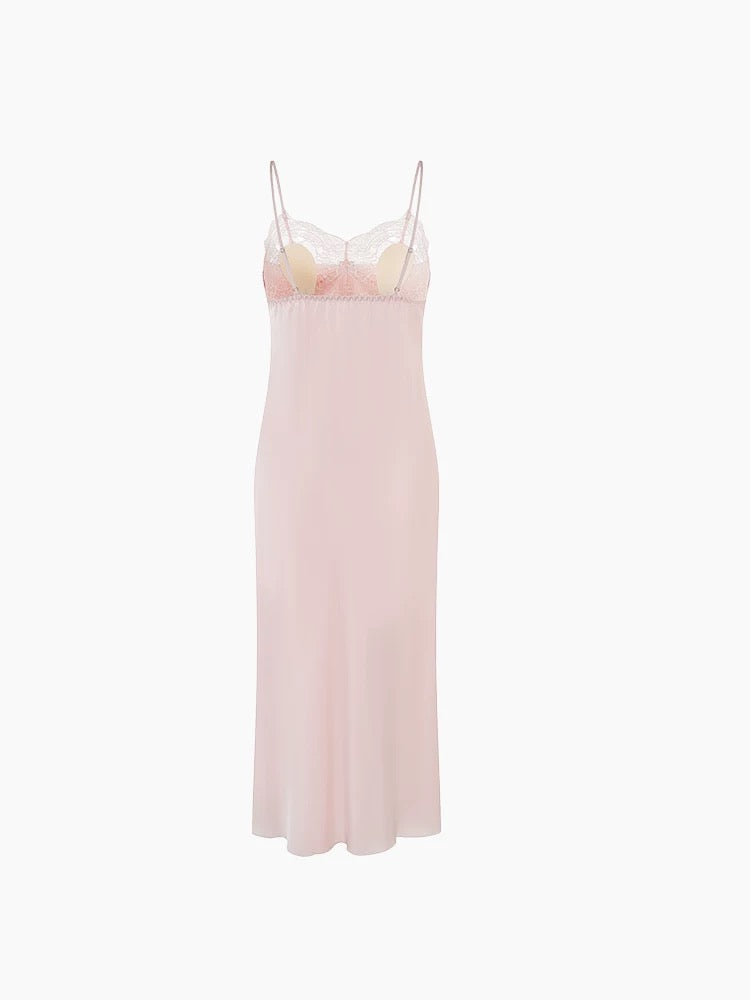 Long suspender silk  nightgown nightgown and night dress summer luxury night wear