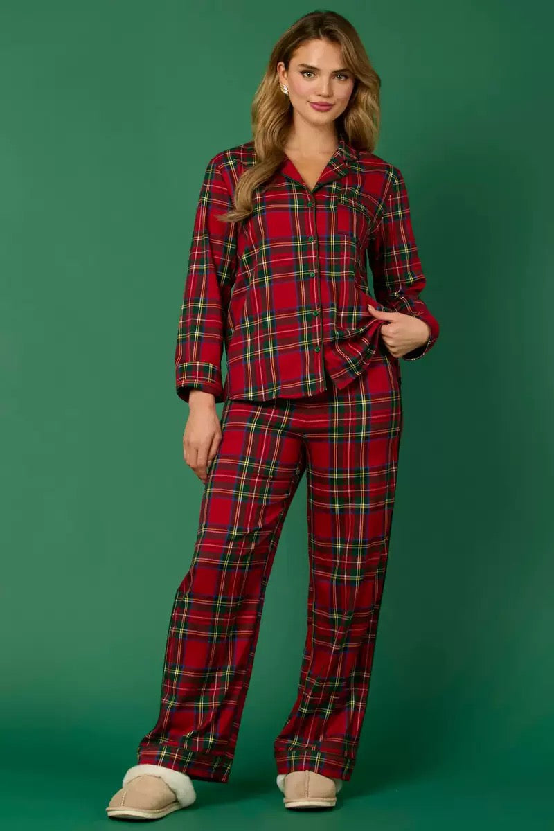 Christmas Pajama Set Collection – Cozy Candy Cane, Velvet Santa & Classic Plaid Holiday PJs