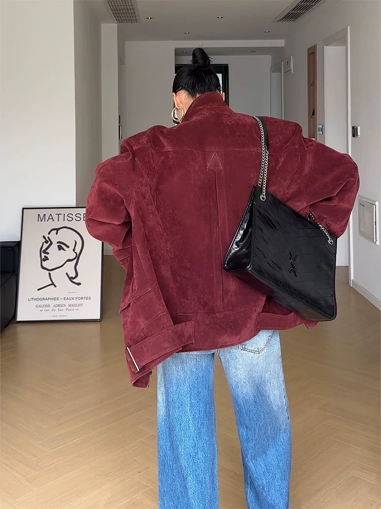 Burgundy Corduroy Jacket – Cozy Fall/Winter Essential